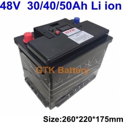 Portable 48V 30ah 40ah 50ah Lithium Battery Pack 48V 2000W 3000w Electric Bike Scooter motor Battery with 50A BMS+ 5A charger