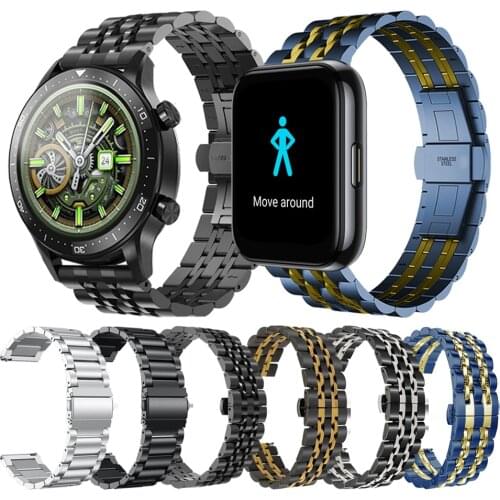 Classic Metal Business Strap For Realme watch 2 Pro Smartwatch Stainless Steel Band For Realme watch S Watchband Accessories