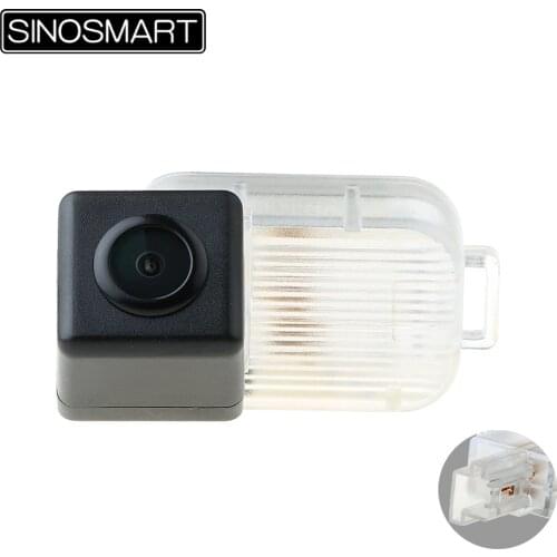 SINOSMART HD Car Rearview Parking Reverse Camera for Mazda 3 Hatchback/Axela 14 15 in License Plate Lamp Hole Use Origianl Lamp
