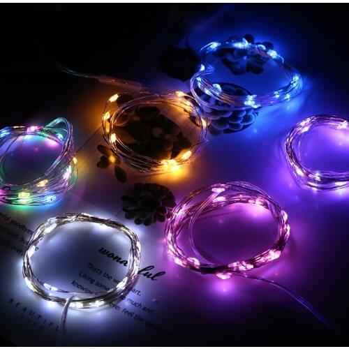 LED String Lights 1M 2M 3M 5M 3 Function Copper Wire Garland Fairy Battery Lights for Christmas Holiday Wedding Decoration