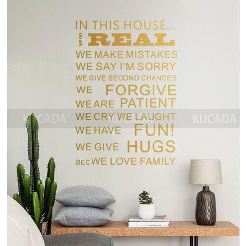 Vinyl Nordic Simplicity Style Warm English wall sticker Living room bedroom Small sofa Home Decoration Art Murals JG4224