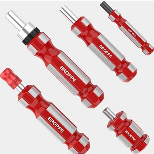 BROPPE High-Strength Screwdriver Handle Ratchet Automatic Lock Hand Screwdriver Bit Magnetic Bit Driver Repair Tool