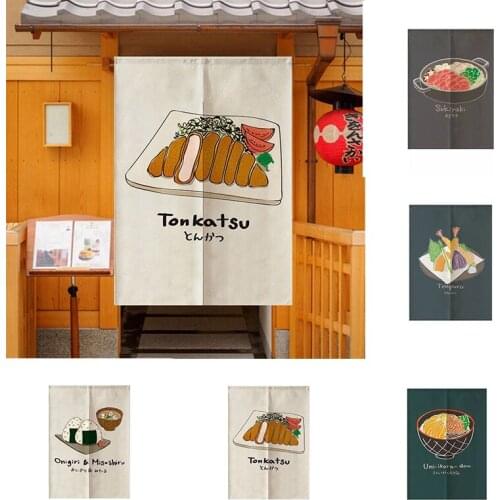 Japanese Kitchen Cloth Door Curtain Bedroom Half Panel Curtain Partition Curtain Home Decoration