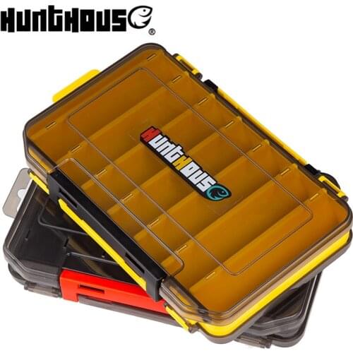 Fishing box Hunthouse compartments Fishing Accessories lure Hook Boxes storage Double Sided High Strength Fishing Tackle Box