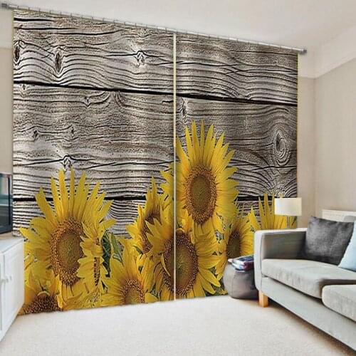Sunflower Boards Window Treatments Curtains Flower Valance Window Curtains Outdoor Bedroom Kids Drapes Curtain