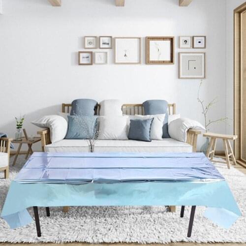 1x2.7M Rectangular Waterproof Glitter PET Tablecloth Table Cover Party Decor Table Cloth easy to use and clean