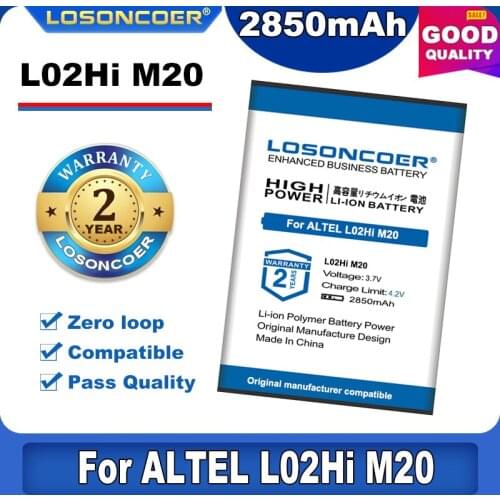 100% Original LOSONCOER 2850mAh M023 Battery for ALTEL L02Hi M20 4G MiFi Wi-Fi LTE WIFI Router Hotspot Modem Battery