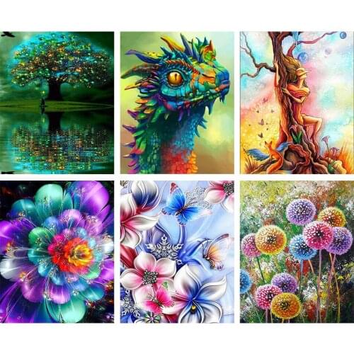 3D Diy Diamond Painiting embroidery animal flower bird Full diamond mosaic picture kits wall sticker decor cross stitch gift