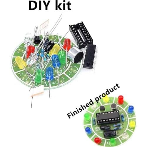 4017 colorful voice control rotating LED light kit voice control electronic production DIY kit DIY production parts