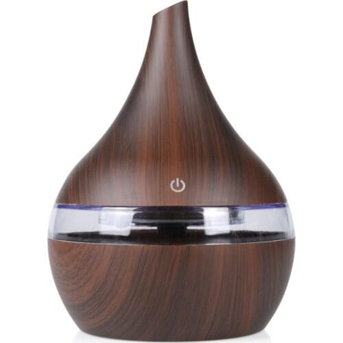 5V Mini Wood Grain Air Humidifier USB Mini Sprayer LED Light