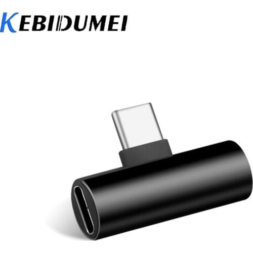 Kebidumei 2 in 1 Type-C to Type-C+3.5mm Adapter Earphone Charging Converter Type-C Audio Adapter For Xiaomi 6 Huawei P10 Mate 20