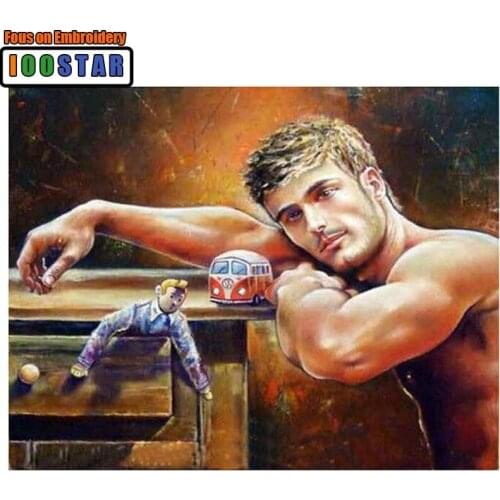 5d DIY Diamond picture man Gay Art Diamond embroidery Cross Stitch lonely Full square Diamond painting mosaic Valentines gift
