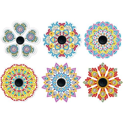 DIY 5D Mosaic Fingertip Spinner Diamond Resin Painting Kit Dazzling Rhinestone Spinners Children Antistress Toys Gift Art Crafts