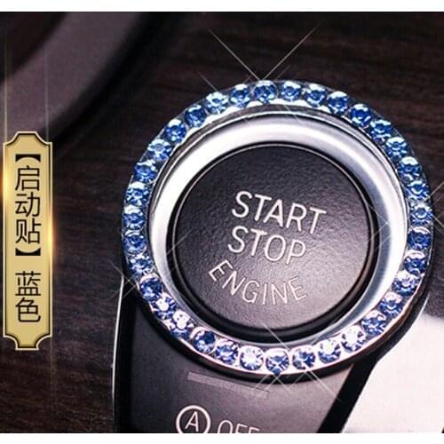 Car one-button start switch rhinestone ring decoration car sticker for Suzuki SX4 SWIFT Alto Liane Grand Vitara Jimny SCross