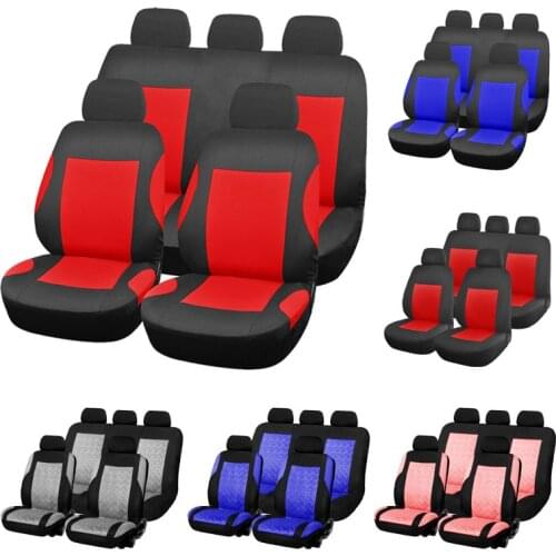 Full set Auto styling Breathable Polyester Protector Interior Accessories Universal Automobile Car Seat Cover