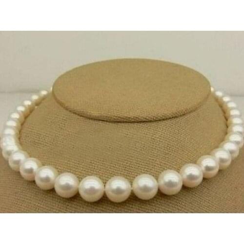 Free Shipping 8-9MM AA+ White Freshwater Cultured Pearl Necklace 17"