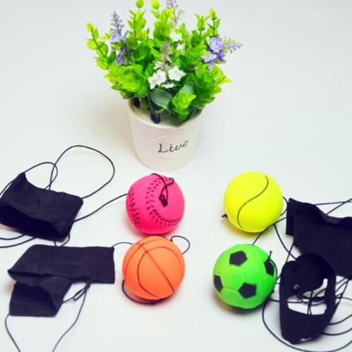 Kids Toys Bouncy Finger Band Ball Elastic Rubber Ball For Wrist Exercise Hand Finger Stiffness Relief Wrist Bounce Ball