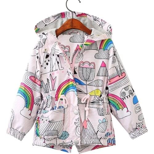 Kids Coats 2020 Spring Fashion Girls Coats and Jackets Kids Hooded Children outwear for Girls Clothes Cartoon Girls Jackets
