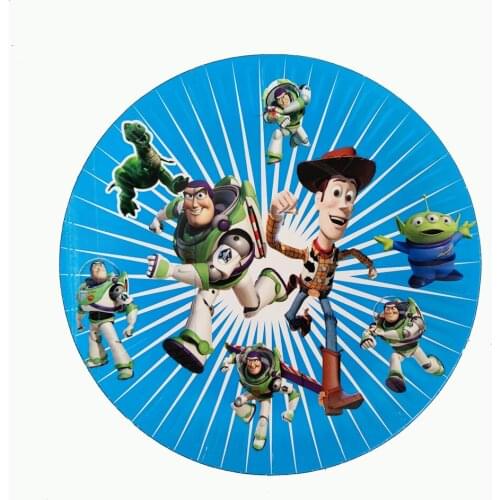 Disney Toy3 Story Cartoon Party Holiday Supplies Children Happy Birthday Tableware Decoration Buzz Lightyear Cups Plates