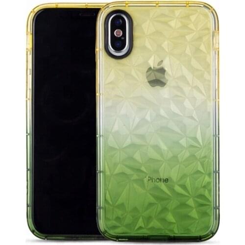 Custom Print Luxury Clear Soft TPU Colorful Gradient Cell Phone Case For iPhone XS Max