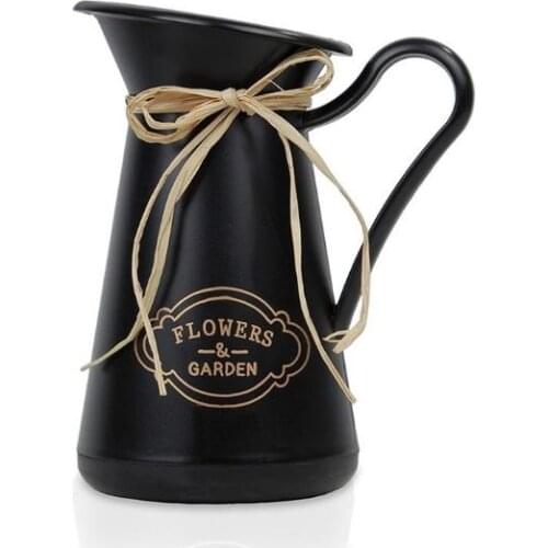 Italian vase flower pot-Table Length Flower Pot Black