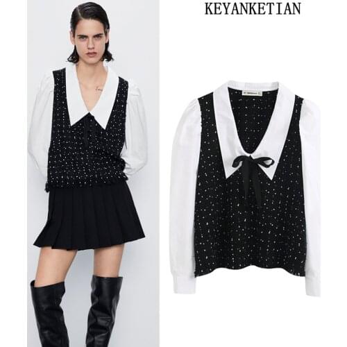 Женские стильные рубашки KEYANKETIAN China At AliExpress