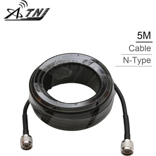 5 meters RG6 Low Loss Coaxial Cable 50ohm N Male to N Male Connector Communication Coax Cable For Mobile Phone Signal Booster