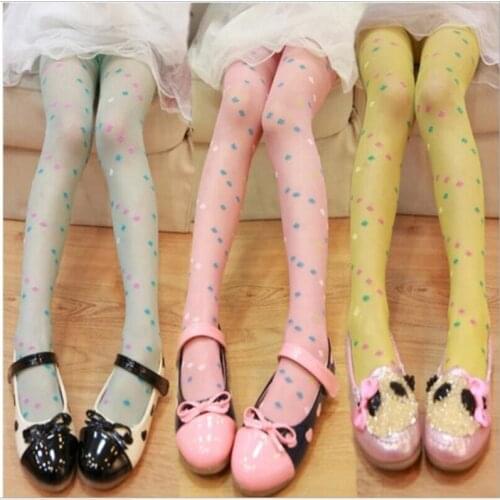 2017 Spring Summer toddler Kids Girls Cool Transparent Tights Stockings Clover design Pantyhose Slim Stockings