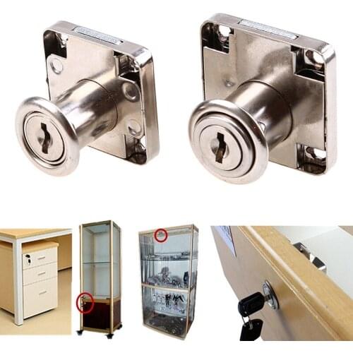 1Set Desk Drawer Lock with 2 Keys Zinc Alloy Wardrobe Locks Cabinet Locks Furniture Cam Locks Cabinet Locker Furniture Hardware
