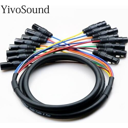 Multi-channel audio signal cable 8-way stage light sound and signal line Multi-core connector XLR male and female pair plug