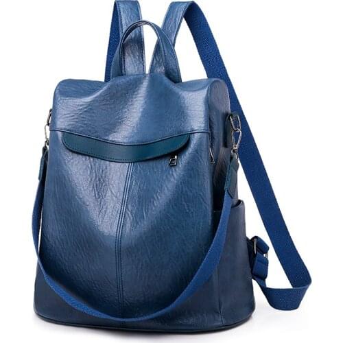 Fashion Women Backpack High Quality Youth Leather Travel Schoolbag for Teenage Girls Female School Shoulder Bag Rucksack Mochila
