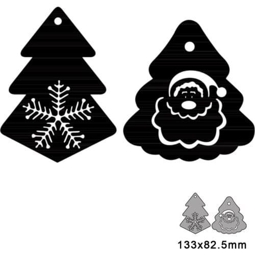Christmas tree snowflake pendant Metal Cutting Dies For DIY Scrapbook Cutting Die Paper Cards Embossed Decorative Craft Die Cut