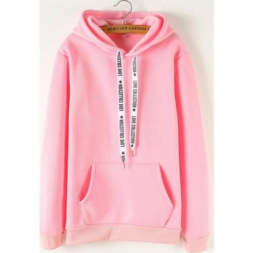 XXXL Autumn warm soft hoodie Sportswear women girls solid hoodie pullover Fleece Hooded Sweatshirt Hoodie Tracksuit Sweat Coat