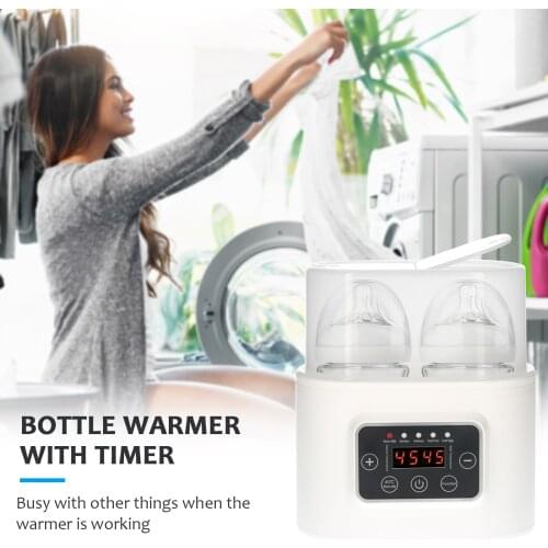 5-in-1 Baby Bottle Warmer Digital Baby Food Heater with Timer Digital Display Double Bottle Baby Feeding Bottle for Milk Food