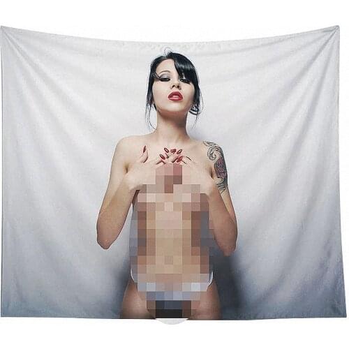 Bad Tattoo Girl Sexy Beauty Poster Wall Art Tapestry Canvas Painting Flags & Banners Wall Carpet Beach Towel Mural Bedroom Decor