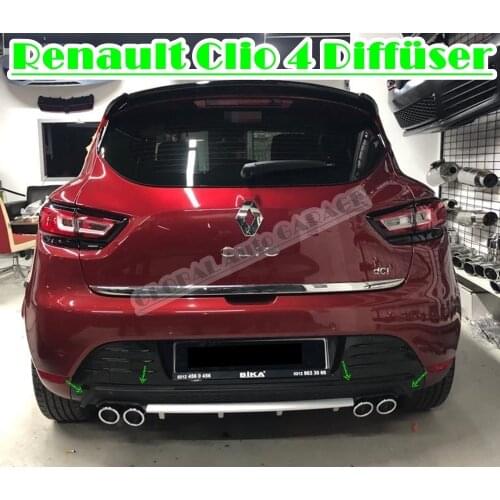 For Renault Clio 4 Diffuser 2012 2013 2014 2015 2016 2017 2018 Extension Rear Bumper Attachment Car Auto Accessory Universal Lip