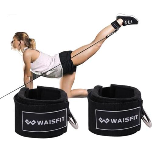 2Pc Fitness Adjustable D-Ring Ankle Straps Foot Support Ankle Protector Gym Leg Pulley with Buckle Sports Feet Guard