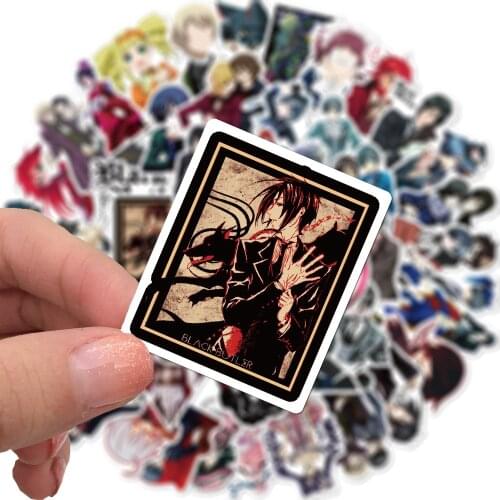10/30/50pcs Anime Black Butler Stickers for Kids Luggage Laptop Motorcycle Skateboard Bike Stationery Kuroshitsuji Sticker Toys