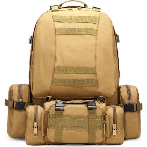 50L Tactical Backpack Military Rescue Backpack Outdoor 3-Day Pack Survival Rucksack Army Molle Bag Detachable for Camping