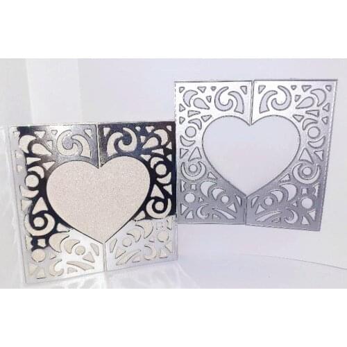 Heart Wedding Card Craft Metal Cutting Die Mold Punch Stencil Template for DIY Scrapbooking Paper Album Photos Making