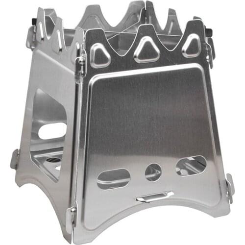 Camping Stove Stainless Steel Wood Burning Stove Potable Wood Burning Stoves for Picnic BBQ Camp Hiking