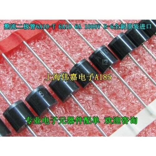 In-line rectifier diode 6A10-T 6A10 6A 1000V R-6 B0520LW-7-F screen printing SD SOD-123 20V 500MA SMD Schottky diode
