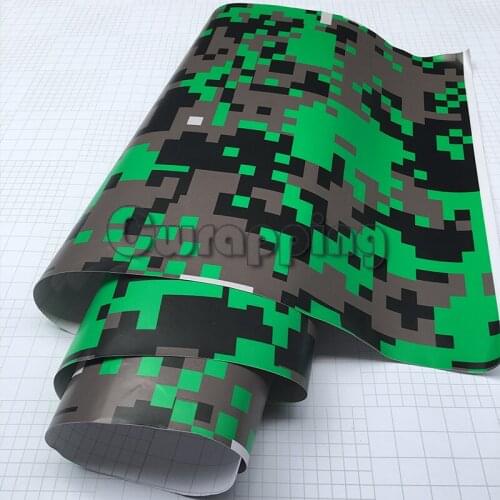 Green Digital Military Camo Film Sticker Car Hood Roof Truck Motorcycle Wrapping Camouflage Vinyl 1.5m 2m 3m
