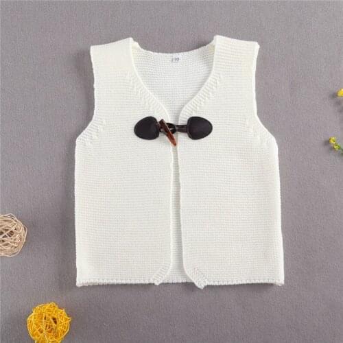 0-3T Autumn Winter Warm cardigan Sweater Vest For Newborn Kid Baby Boy Girl Sleeveless knitted Knitwear Cute Sweet Outfit