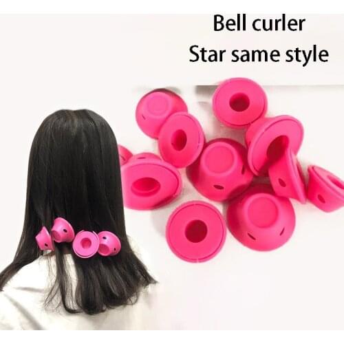 10 Pieces of Silicone Hair Curling Iron Barber Shop Household Bell Curling Iron Hair Curling Roller(5 Large 5 Small)Hair Tools