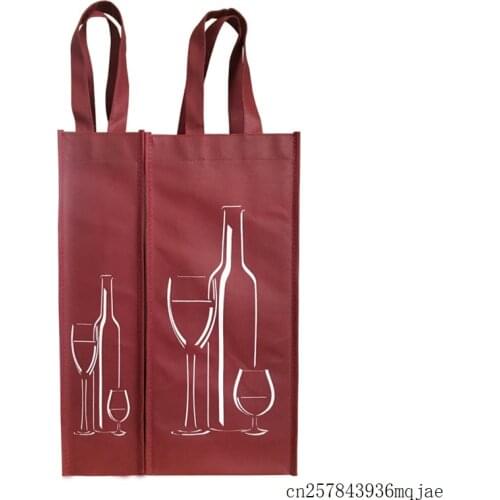 100pcs Non-woven Fabric Red Wine Storage Bag Wine Bottle Covers For One Double Bottles Wine Package Gift Party Packing Handbags