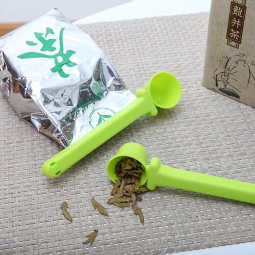 5pcs Kids Novelty Multifunctional Stainless Steel Food Measuring Scoop with Bag Clip Sealing Milk Storage Clip Funny Gadgets