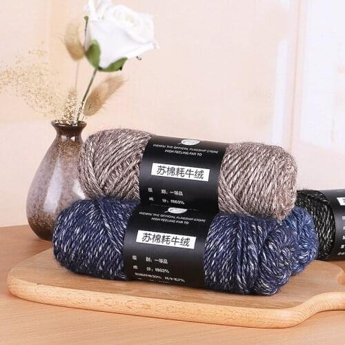 500g Lana Alpaca Wool Blends Cotton Crochet Thick Chunky Yarn For Hand Knitting ECO-Dyed Knitted Thread Yarns Sweater Cardigan
