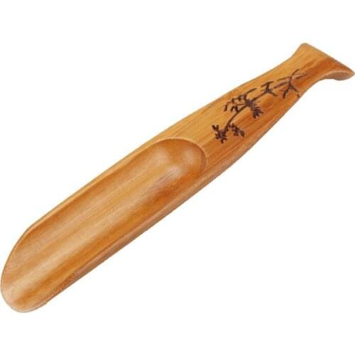 Tea Accessories handmade of natural Crafts short handle bamboo small tea spoons shovel LX4477