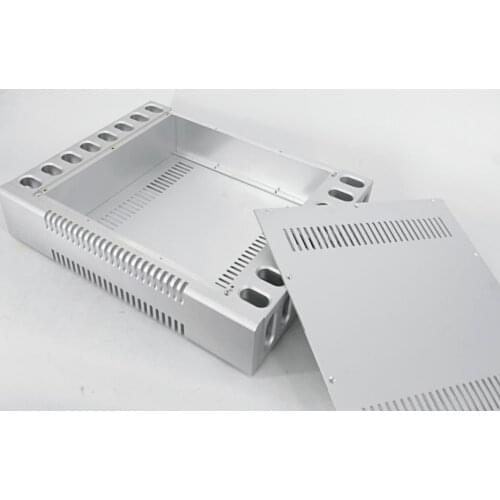 Luxury aluminium CNC Power Amplifier Chassis silver personality amp DIY Enclosure